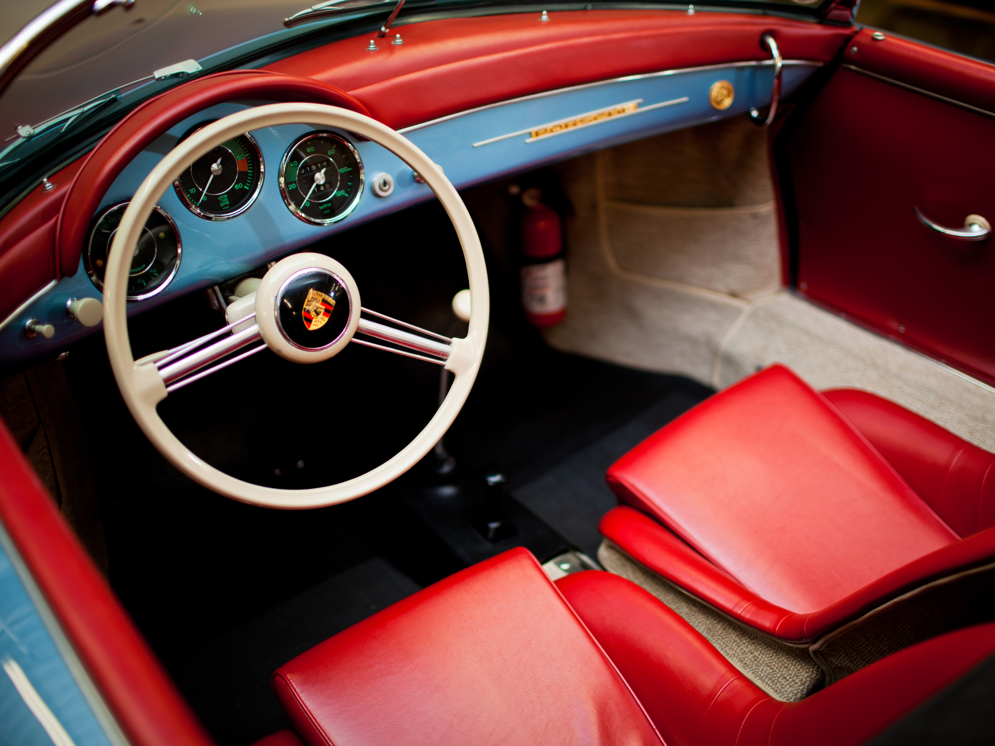 1955, Porsche, 356a, 1600, Super, Speedster, Reutter, T 1, Retro, Supercar, Supercars, Interior Wallpaper