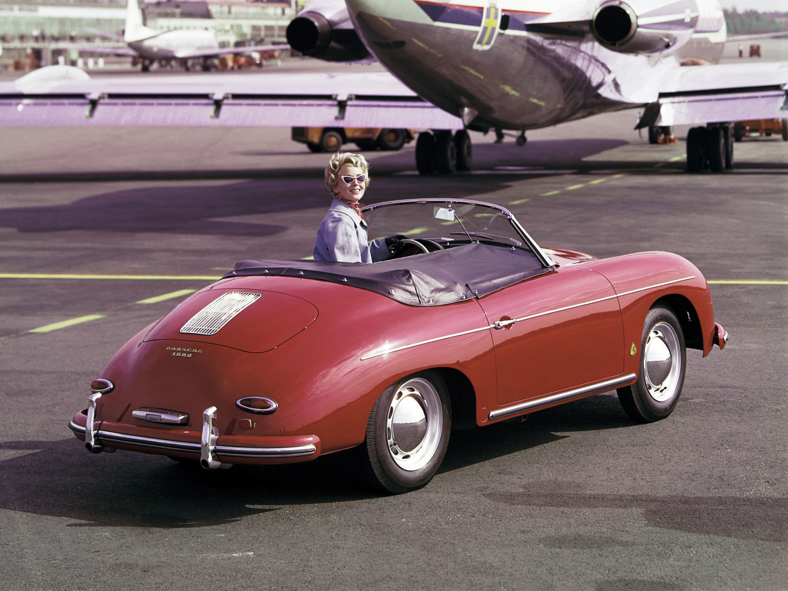 1958, Porsche, 356a, 1600, Convertible, D, T 2, Retro Wallpaper