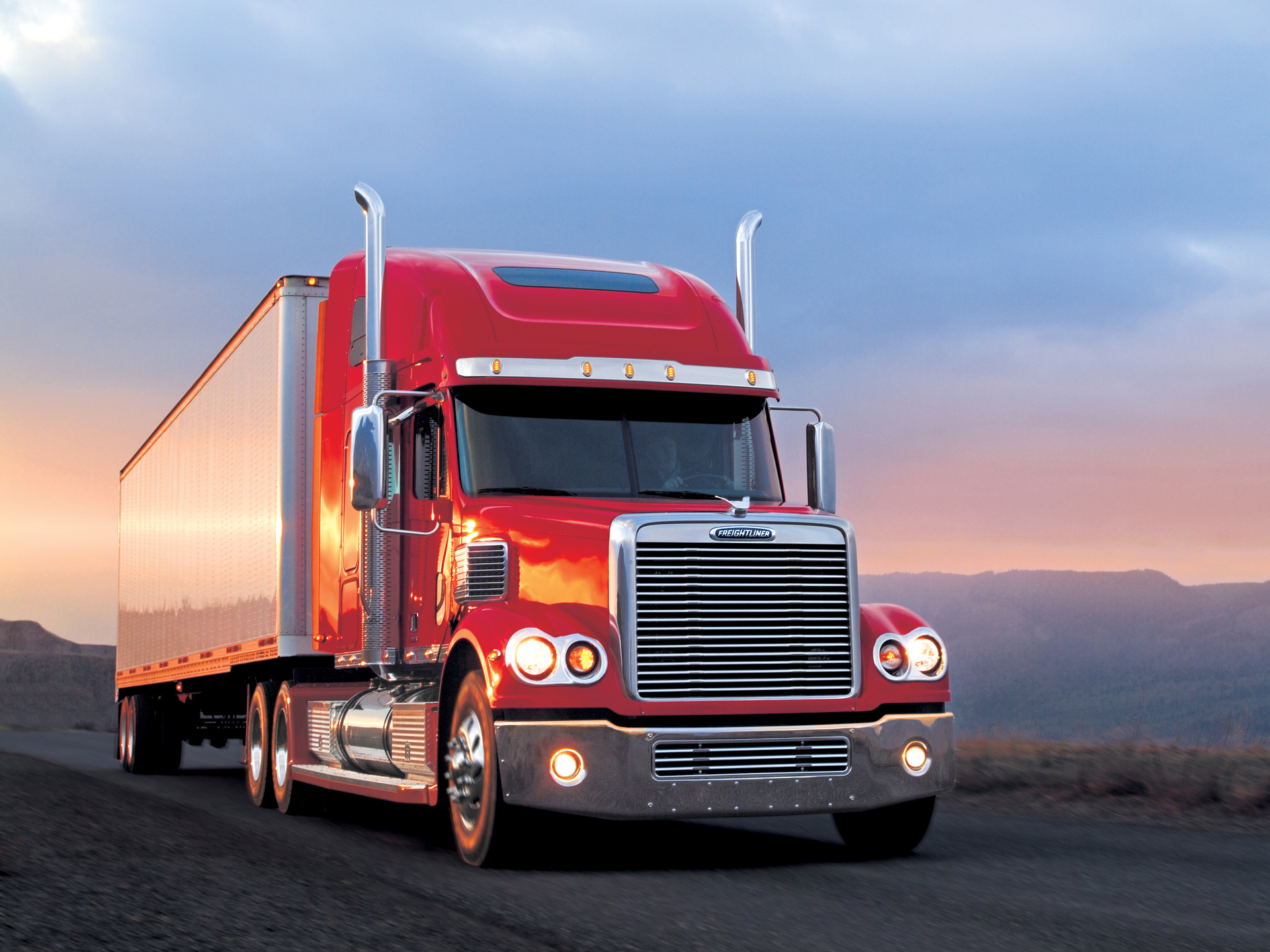 20, 02freightliner, Coronado, Raised, Roof, Semi, Tractor Wallpaper