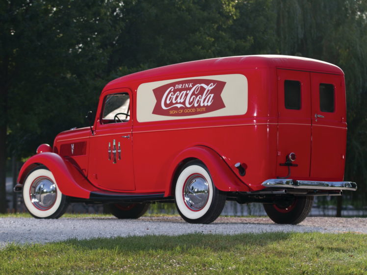 1937, Ford, V8, Panel, Delivery, 77 820, Retro, V 8, Drinks, Coca, Cola HD Wallpaper Desktop Background
