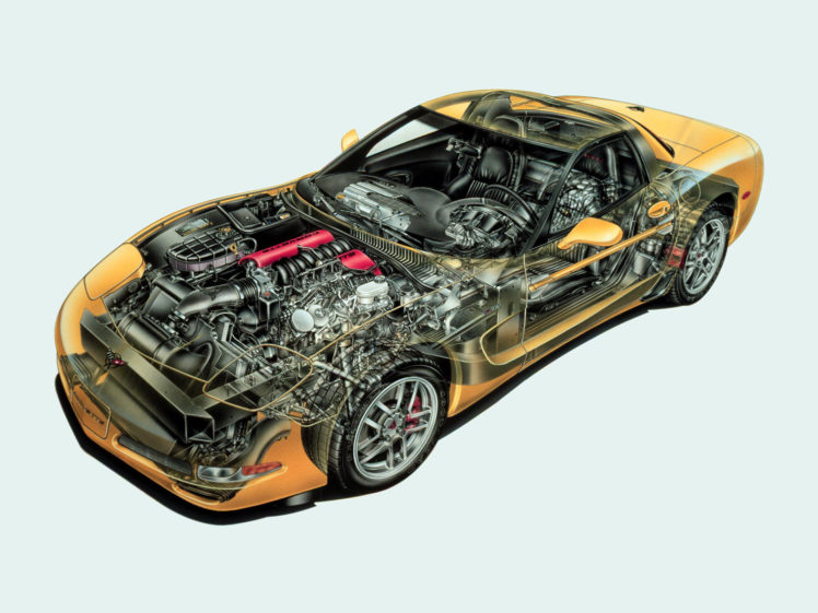 2001, Corvette, Z06, C 5, Supercar, Chevrolet, Muscle, Engine, Interior HD Wallpaper Desktop Background