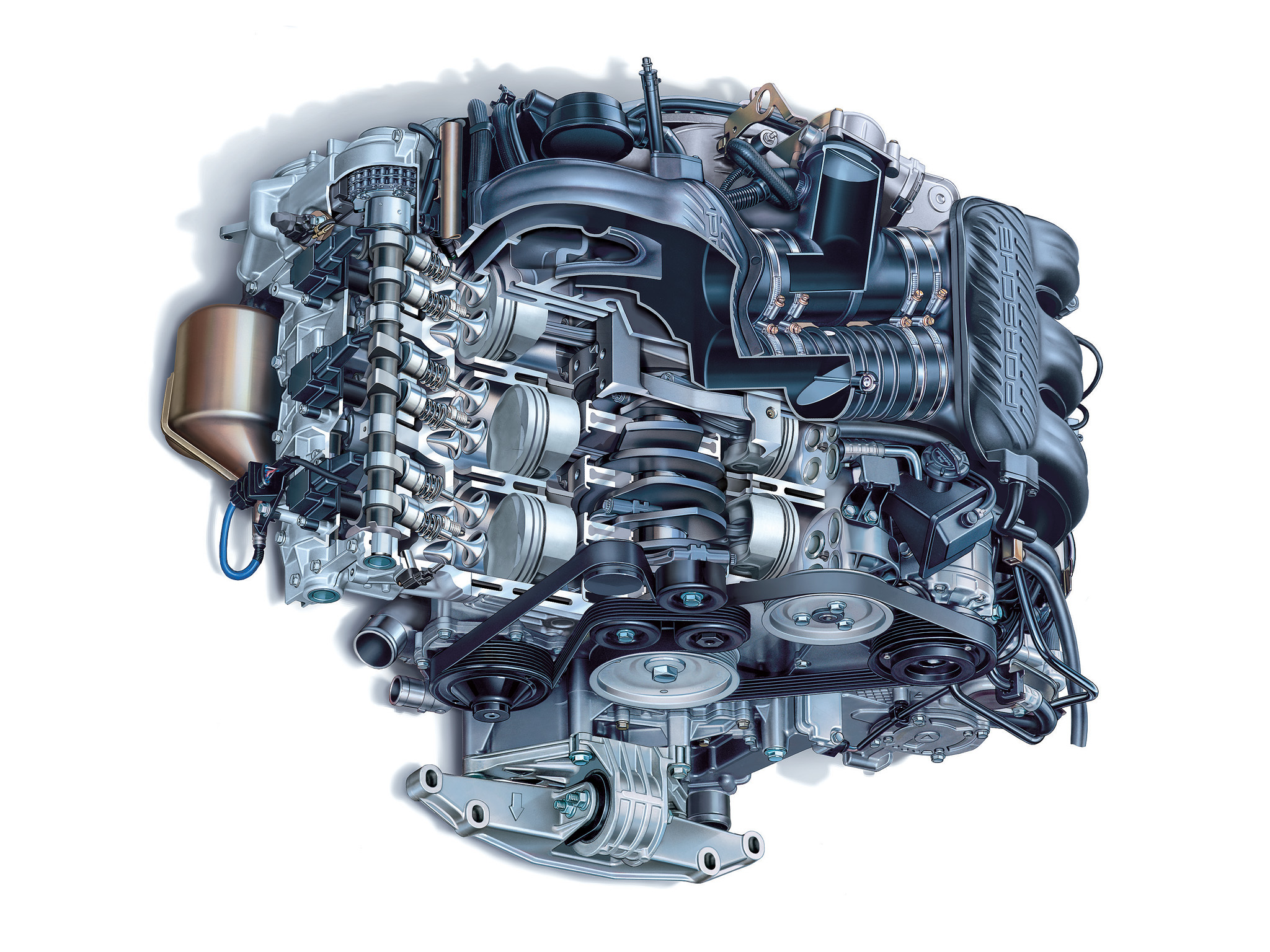 engine, Porsche, Boxster, S, 986 Wallpaper
