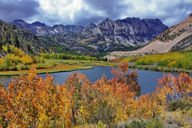 california, Lake, Mountains, Autumn HD Wallpaper Desktop Background