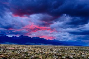 colorado, Mountains, Sunset, Clouds