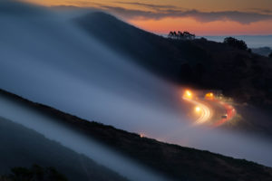 fog, Mist, Road, Freeway, Highway, Timelapse
