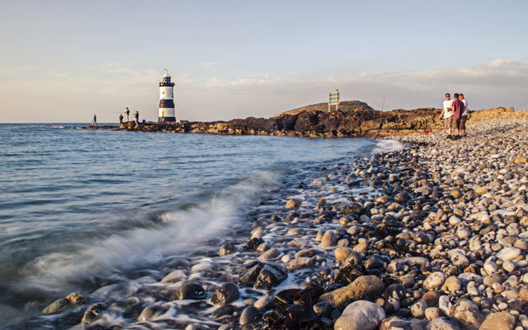 lighthouse, Shore, Rocks, Stones, Ocean, Fishing HD Wallpaper Desktop Background