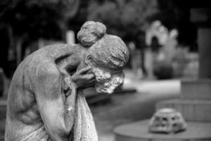 statue, Cry, Sad, B w, Mood, Cemetery
