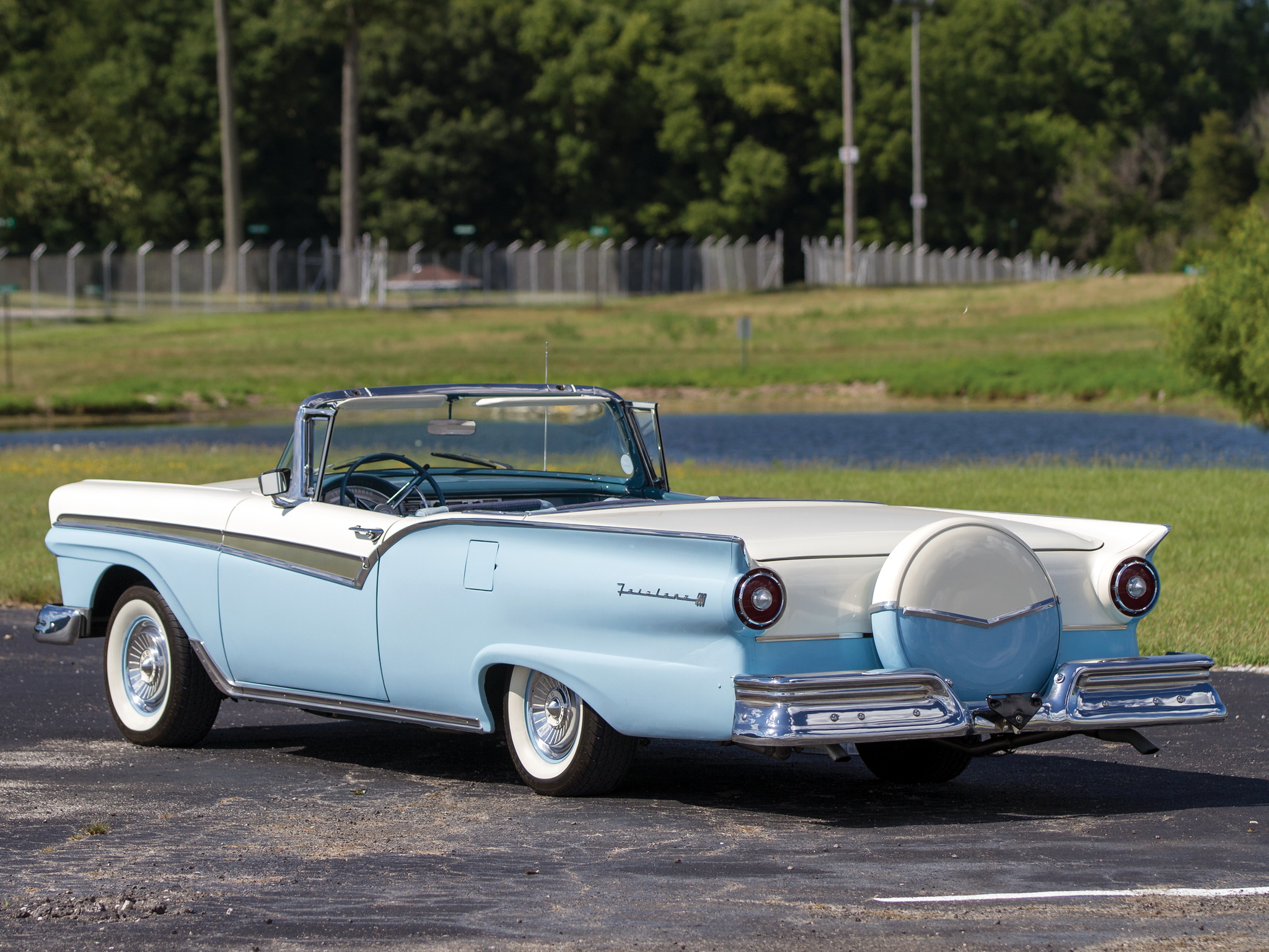 1957, Ford, Fairlane, 500, Skyliner, Retractable, Hardtop, Retro, Luxury, Convertible, Gg Wallpaper