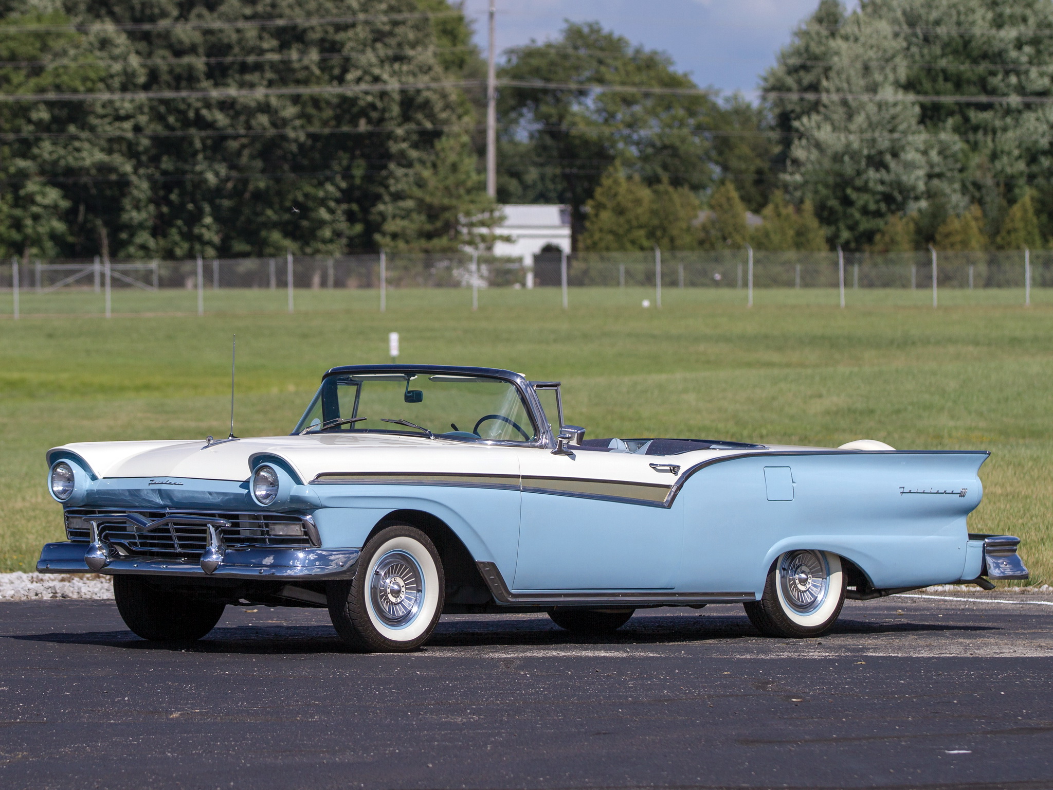 1957, Ford, Fairlane, 500, Skyliner, Retractable, Hardtop, Retro, Luxury, Convertible Wallpaper