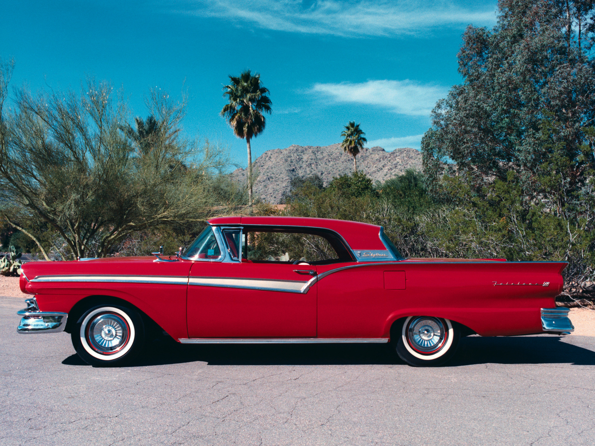 1957, Ford, Fairlane, 500, Skyliner, Retractable, Hardtop, Retro, Luxury, Convertible, Jj Wallpaper