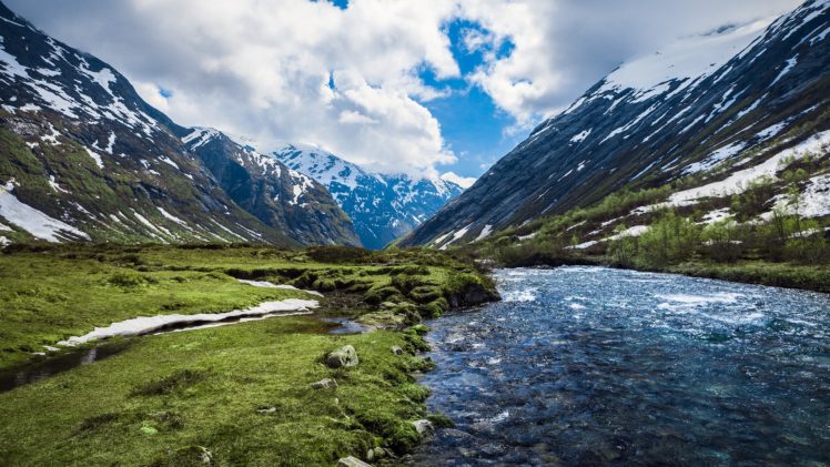 mountains, Landscapes, Nature, Valley, Norway, Rivers HD Wallpaper Desktop Background