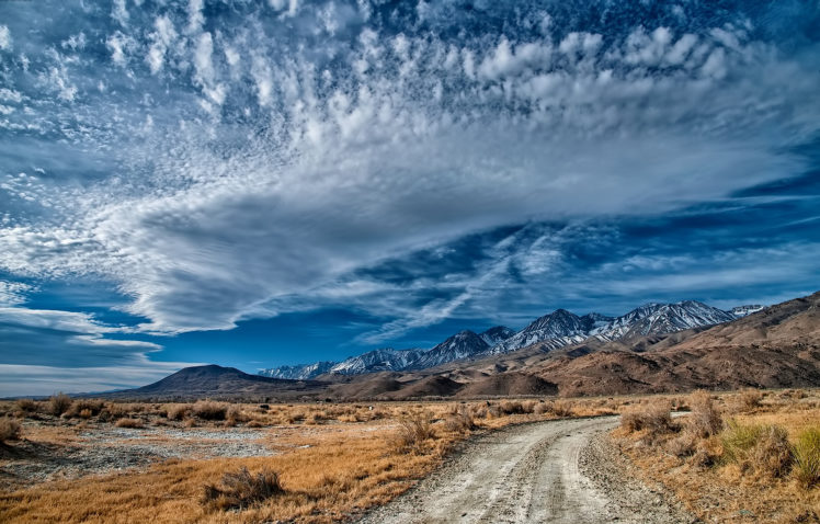 landscape, Mountain, Road, Sky, Clouds HD Wallpaper Desktop Background