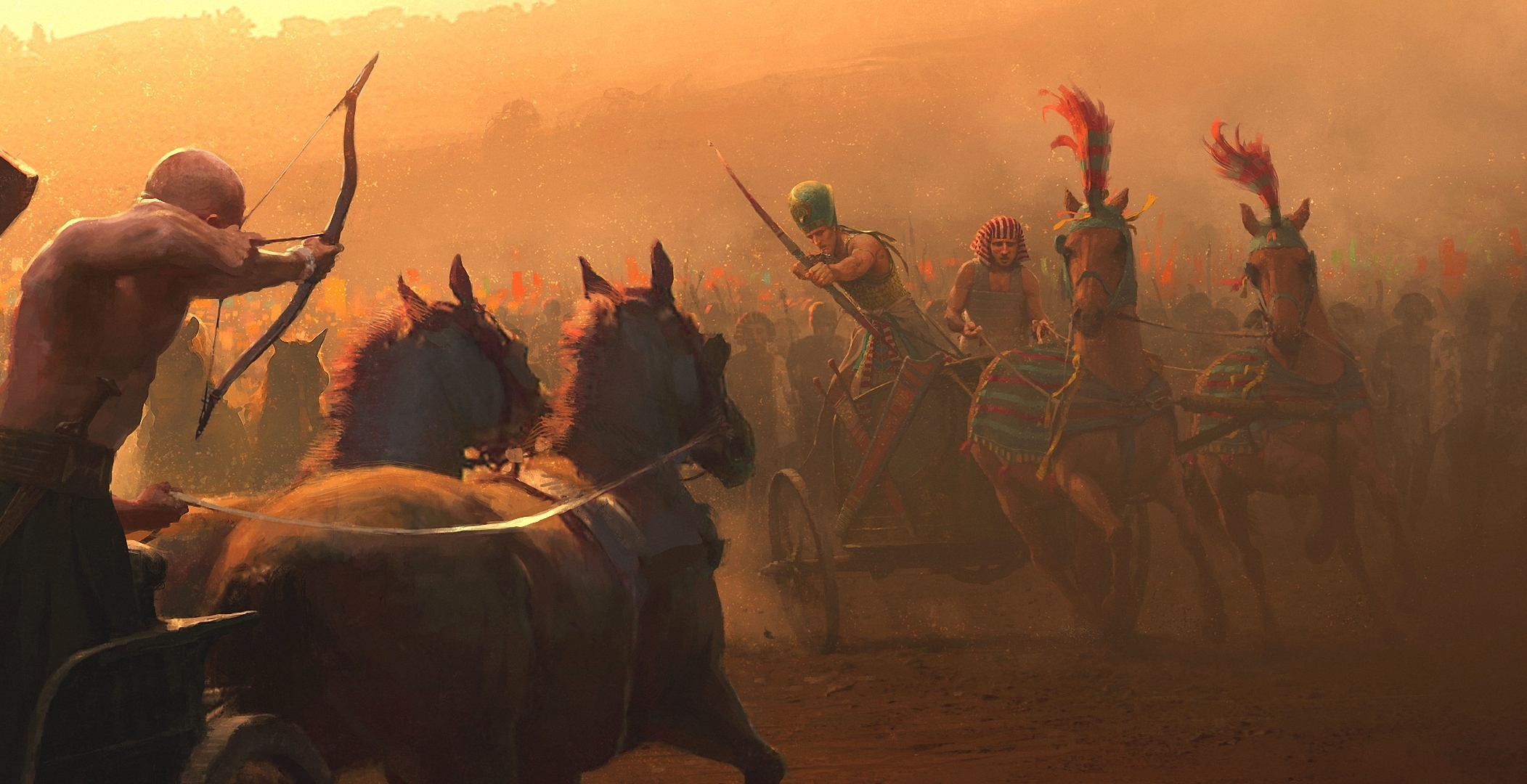 battle, Warrior, Archer, Horses, War Wallpaper