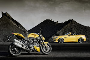 2012, Mercedes, Benz, Slk, 55, Amg, Ducati, Streetfighter, 848, Superbike, Supercar, Motorbike