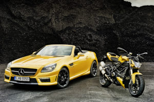 2012, Mercedes, Benz, Slk, 55, Amg, Ducati, Streetfighter, 848, Superbike, Supercar, Motorbike