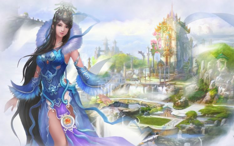 jade, Dynasty, Perfect, World, Mmorpg, China, Game, Wallpapers, Fantasy, Asian, Castle HD Wallpaper Desktop Background