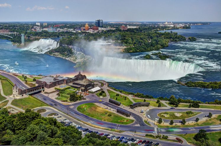 canada, Panorama, Rainbow, Waterfall HD Wallpaper Desktop Background
