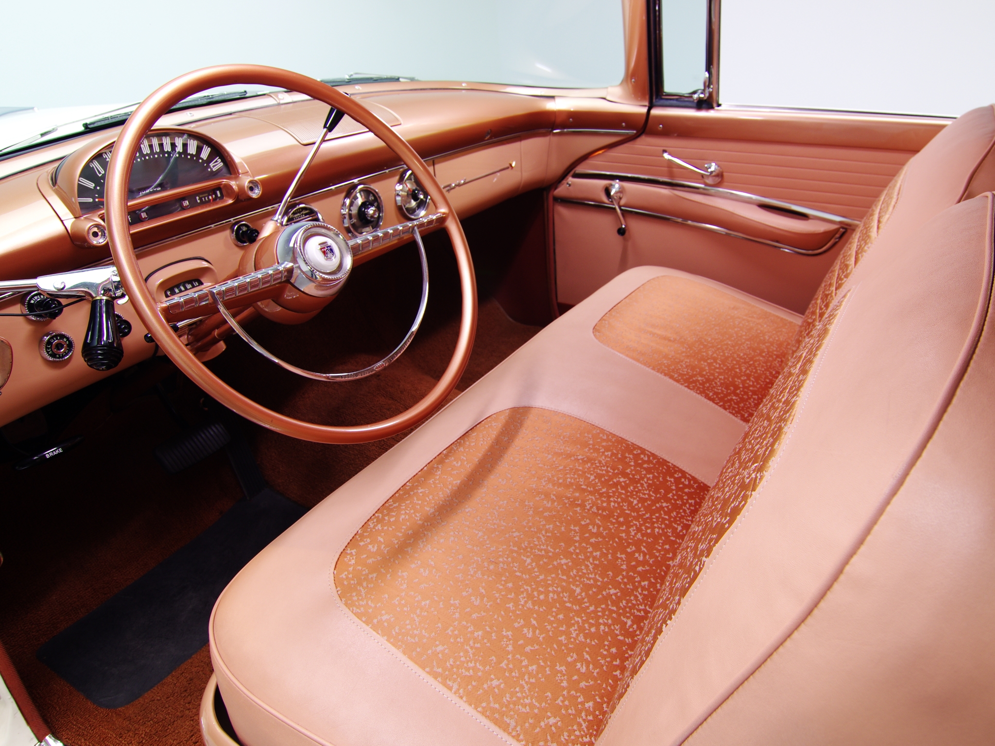 1955, Ford, Fairlane, Crown, Victoria, Coupe, 64a, Retro, Interior Wallpaper