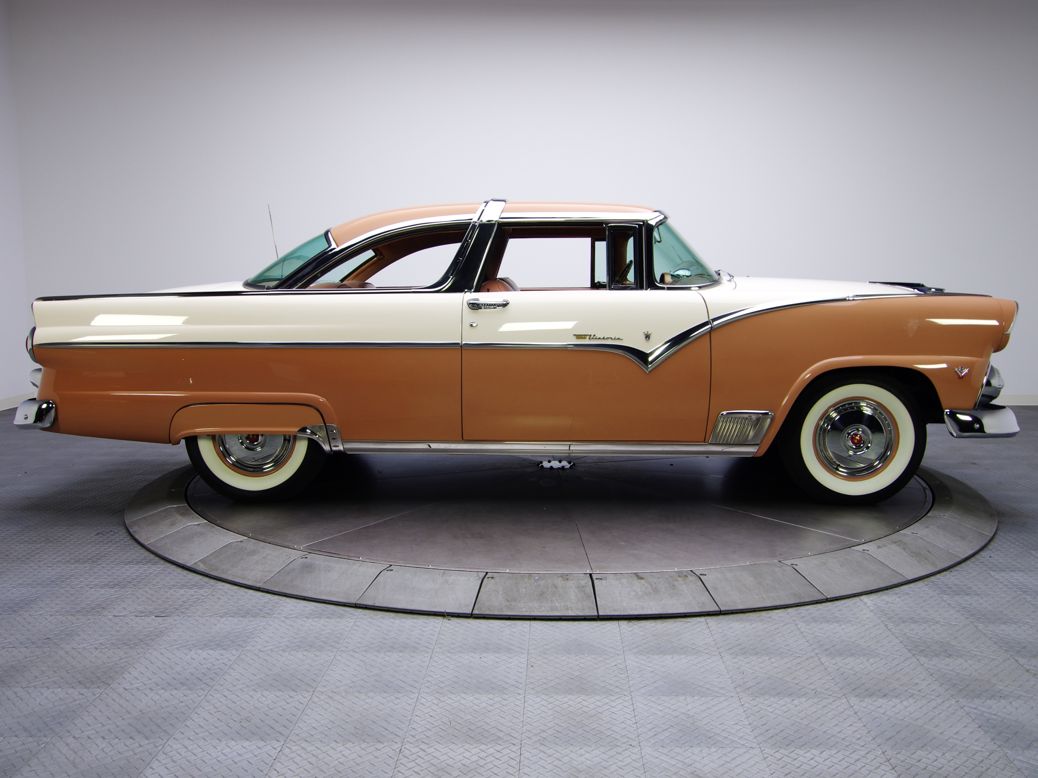 1955, Ford, Fairlane, Crown, Victoria, Coupe, 64a, Retro Wallpaper