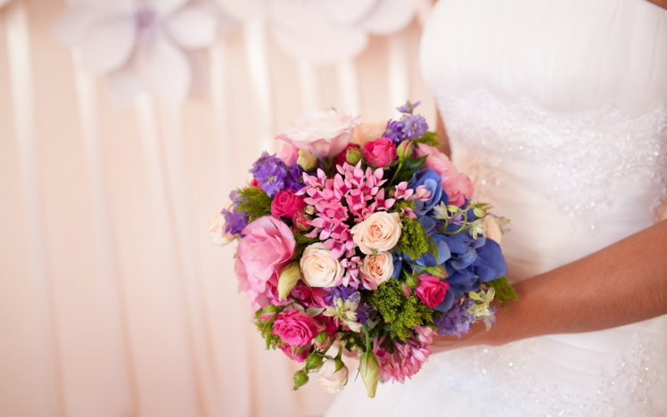flowers, Bridal, Bouquet HD Wallpaper Desktop Background