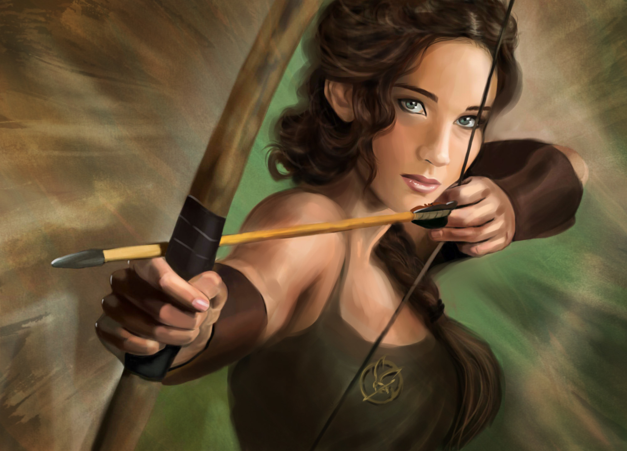 hunger, Games, Katniss, Everdeen, Fantasy, Archer Wallpaper