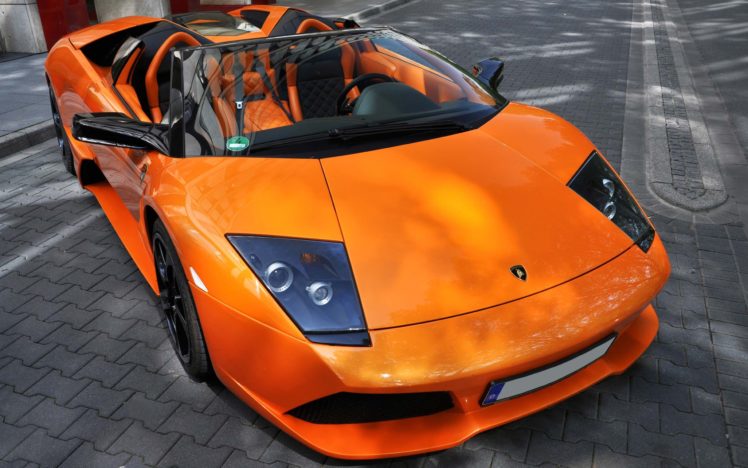 cars, Lamborghini, Convertible, Orange, Cars HD Wallpaper Desktop Background