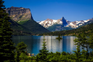 glacier, Mountains, Lake, Reflection