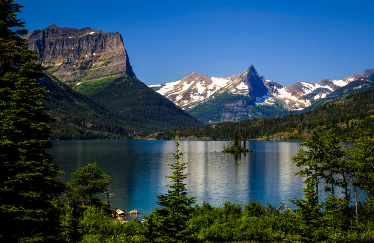 glacier, Mountains, Lake, Reflection HD Wallpaper Desktop Background