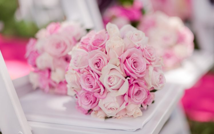 wedding, Bouquet, Buds, Roses, Bokeh HD Wallpaper Desktop Background