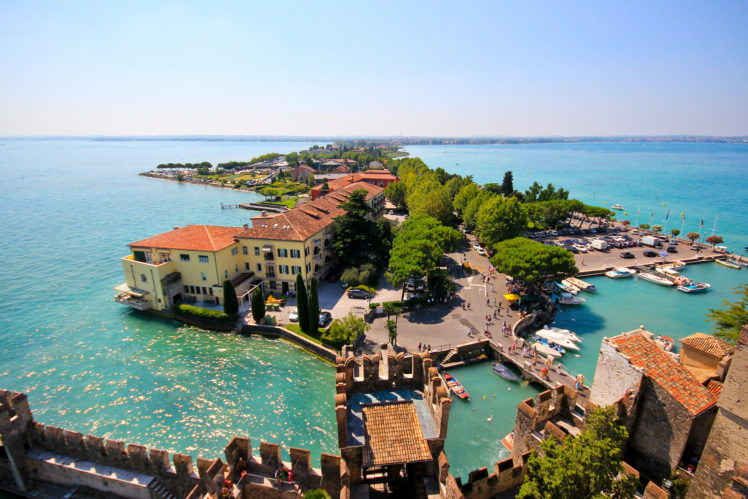 italy, Lake, Garda, Island, Panorama HD Wallpaper Desktop Background