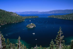 mountains, Landscapes, Forest, Islands, Boats, Vehicles, Multiscreen, Lake, Tahoe, Emerald, Bay