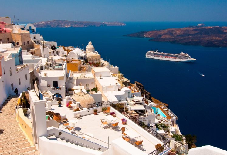 greece, Aegean, Sea, The, Ship, Scenic, House, Home HD Wallpaper Desktop Background