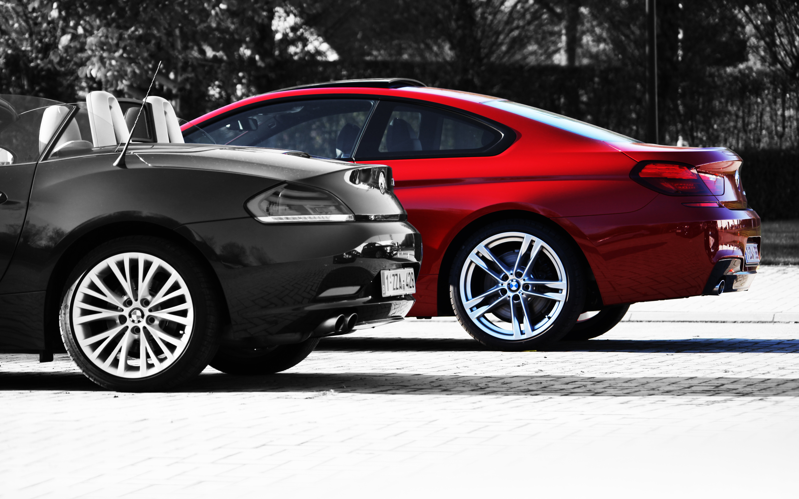 bmw, 6 series, Coupe, Selective, Coloring, Color Wallpaper