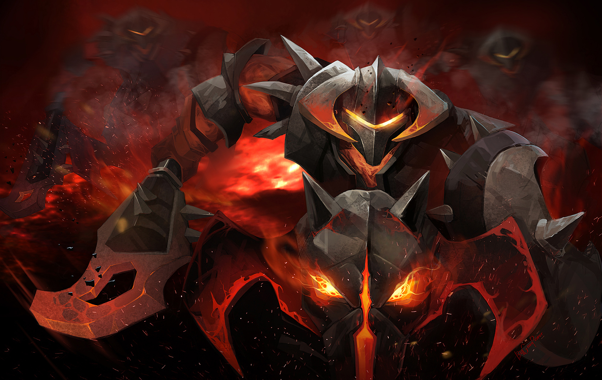 dota, 2, Warriors, Chaos, Knight, Armor, Games, Fantasy, Warrior, Demon Wallpaper