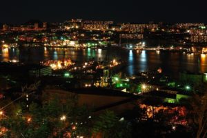 lights, Night, Vladivostok