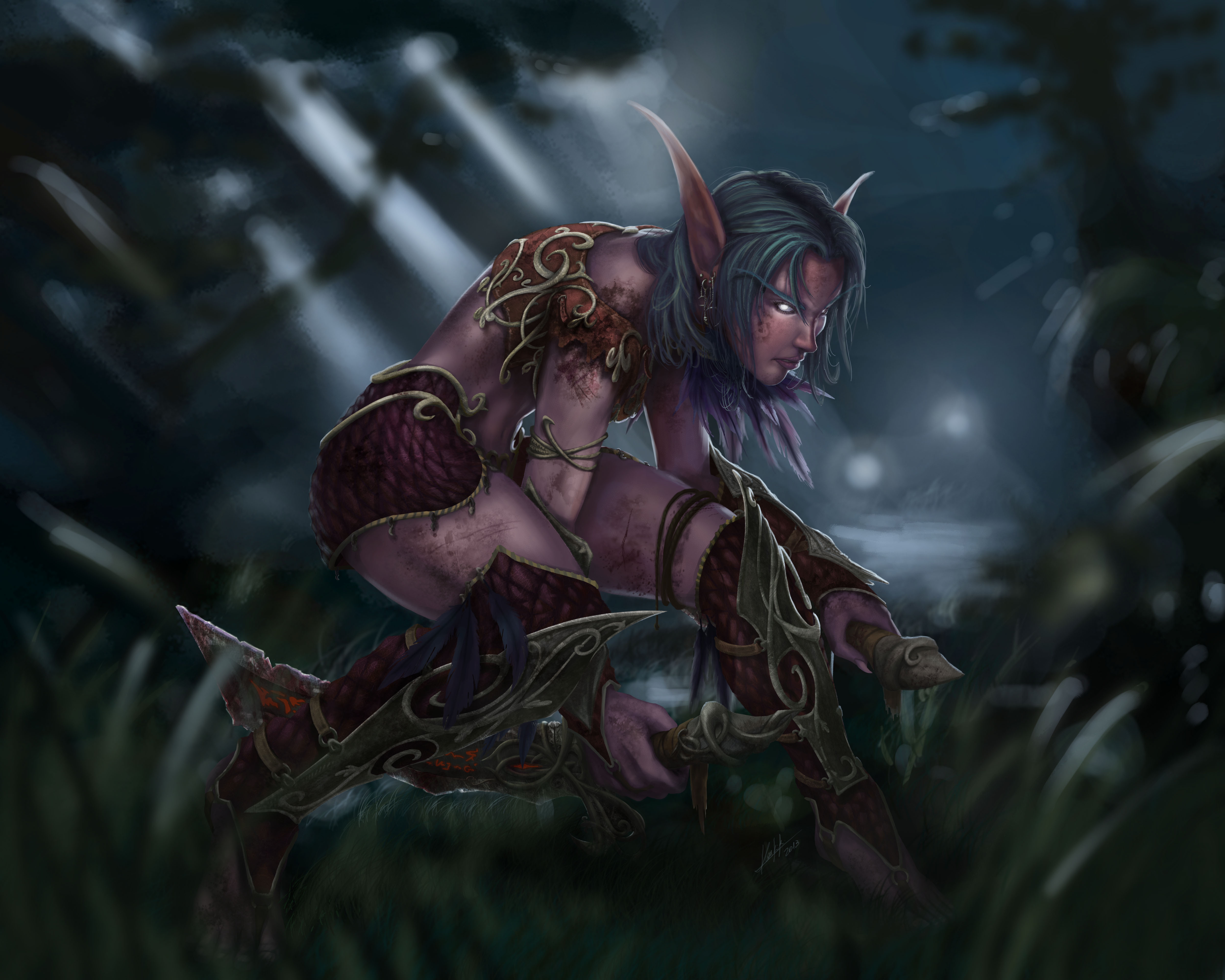 world, Of, Warcraft, Wow, Elves, Warriors, Games, Girls, Fantasy, Elf, Warrior Wallpaper