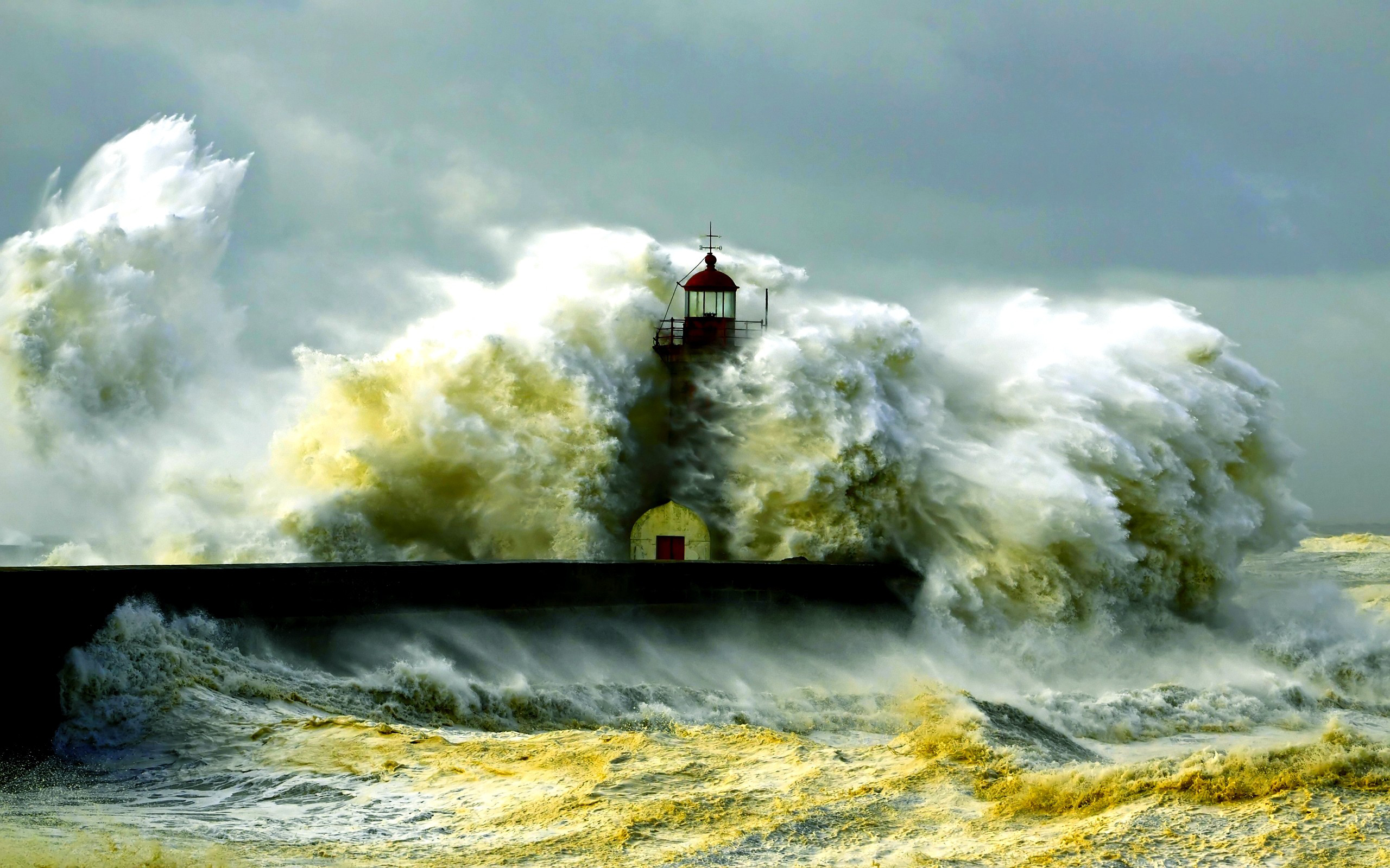 lighthouse, Storm, Waves, Poems, Foam, Spray, Sea, Ocean Wallpaper