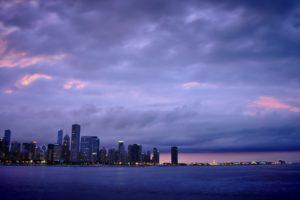 chicago, America, Usa, Skyscrapers, Night, Lights
