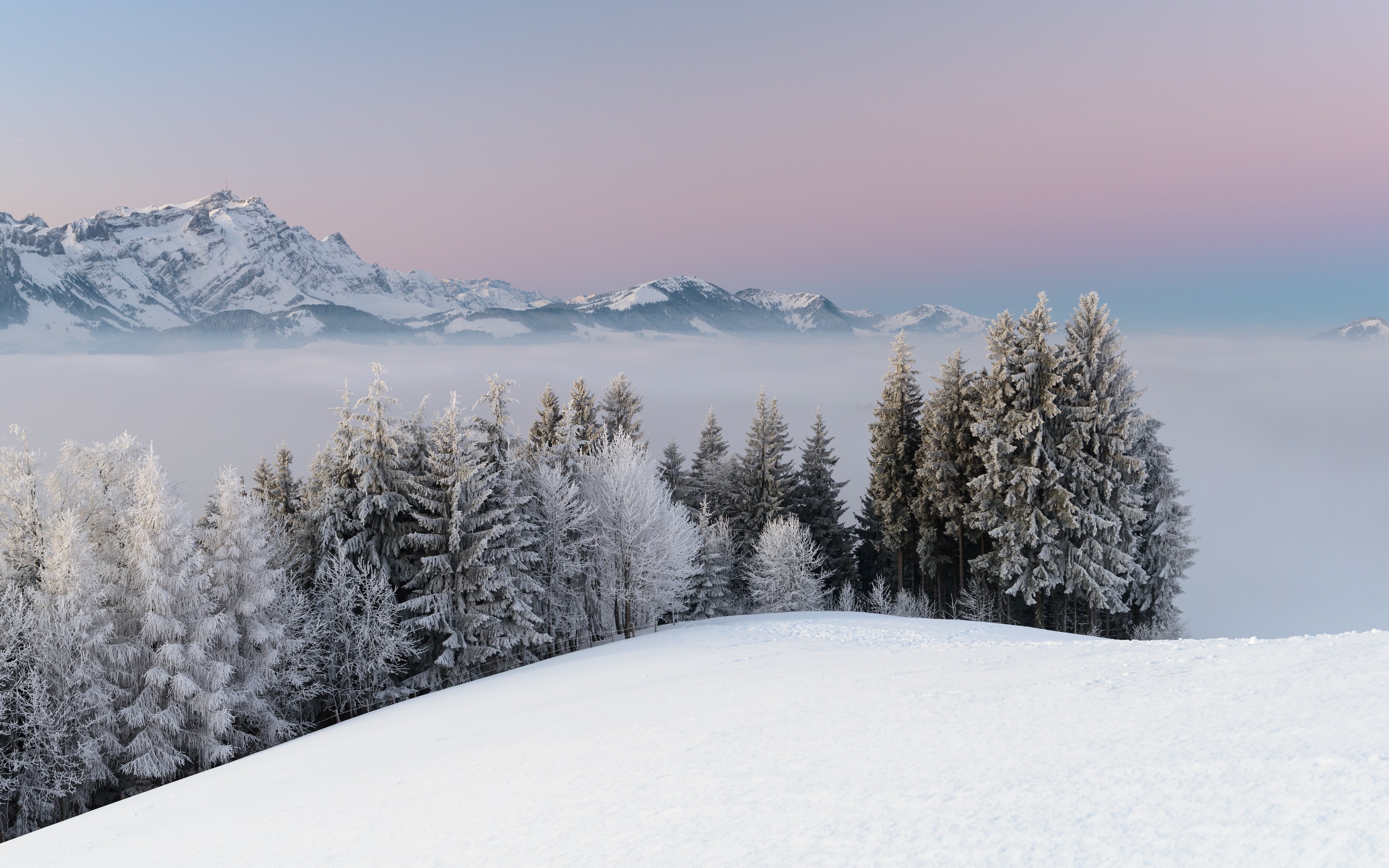 mountains, Winter, Landscape, Snow Wallpaper
