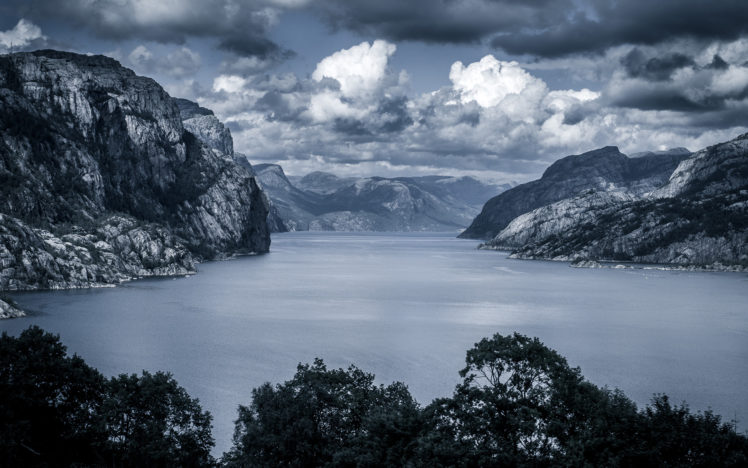 river, Rocks, Stones, Landscape, Clouds HD Wallpaper Desktop Background