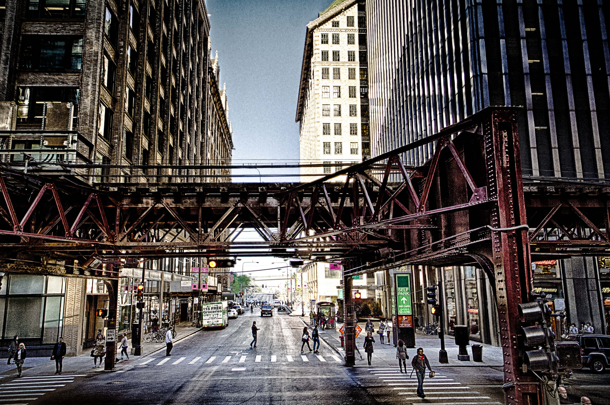 roads, Houses, People, Chicago, City, Street, Cities Wallpaper