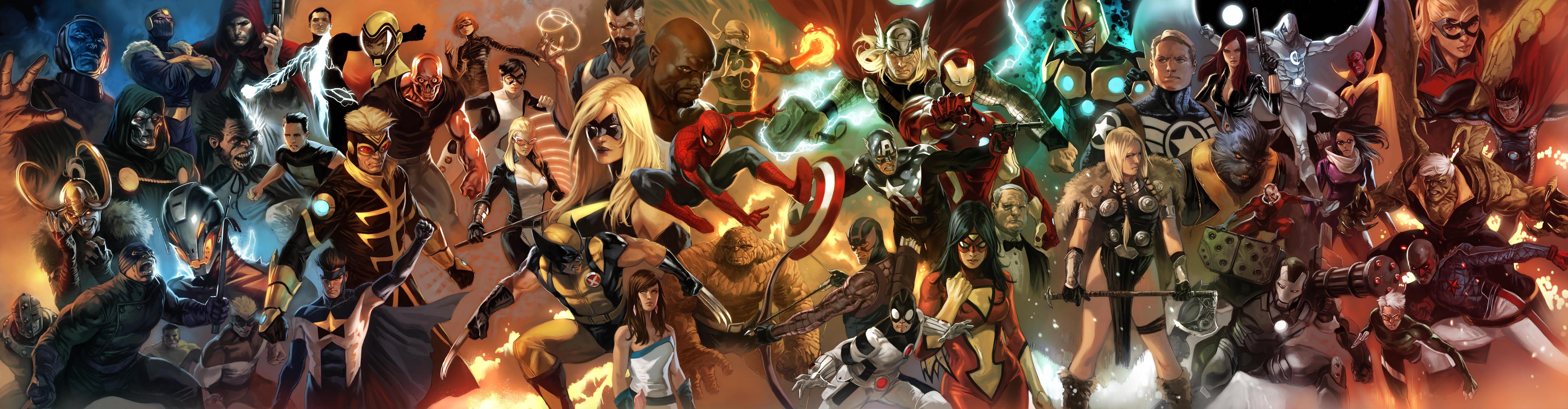 avengers, Superhero, Marvel, Multi, Dual Wallpaper