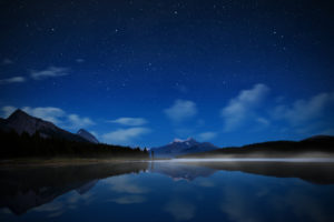 mountains, Stars, Skyscapes