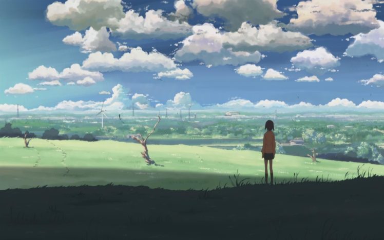 clouds, Landscapes, Makoto, Shinkai, 5, Centimeters, Per, Second, Anime HD Wallpaper Desktop Background