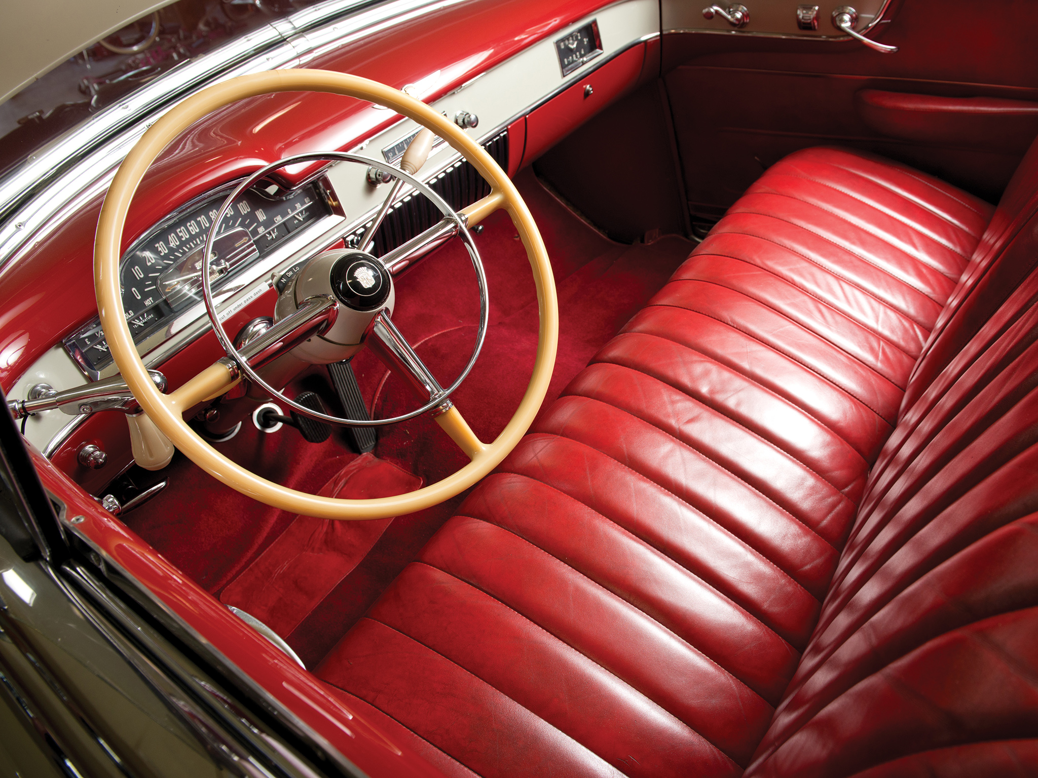 1950, Cadillac, Sixty two, Convertible, 6267, Luxury, Retro, Interior Wallpaper