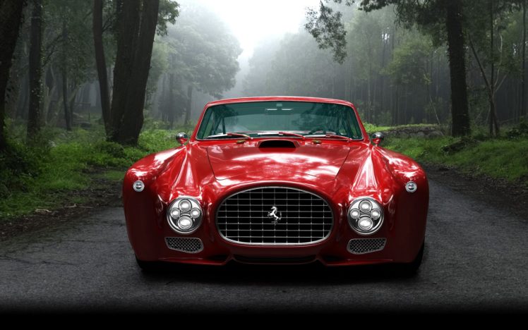 forest, Ferrari, Red, Cars HD Wallpaper Desktop Background