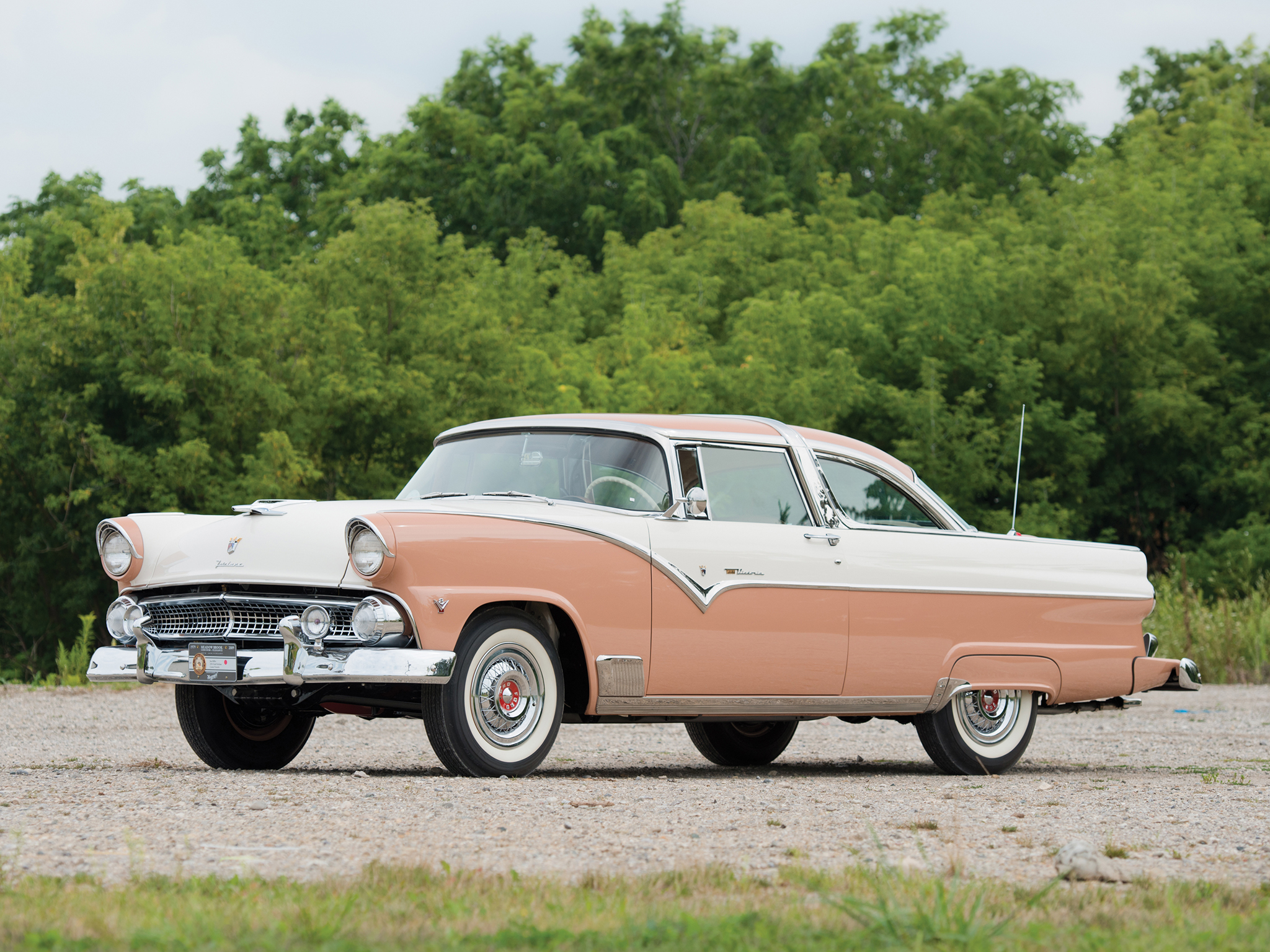 1955, Ford, Fairlane, Crown, Victoria, Coupe, 64a, Luxury, Retro Wallpaper