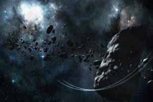 outer, Space, Stars, Asteroids