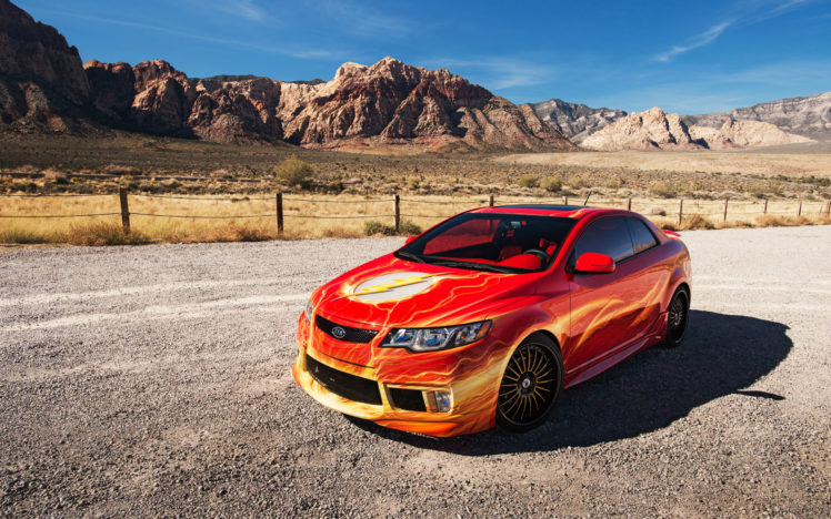 2012, Kia, The, Flash, Forte, Koup, Tuning, Superhero, Comics, Concept HD Wallpaper Desktop Background