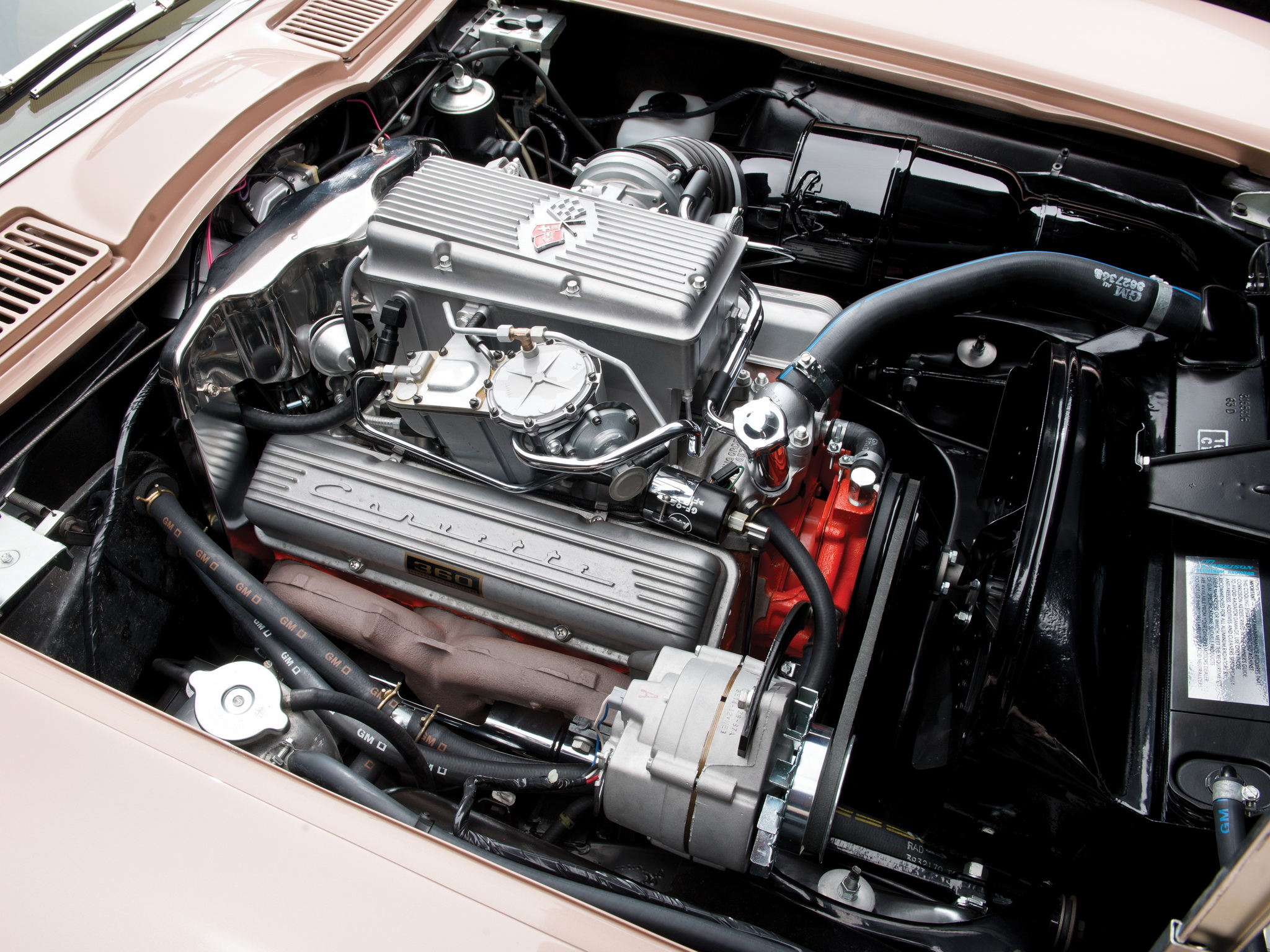 1963, Chevrolet, Corvette, Sting, Ray, L84, 327, Fuel, Injection, C 2, Supercar, Muscle, Classic, Engine Wallpaper